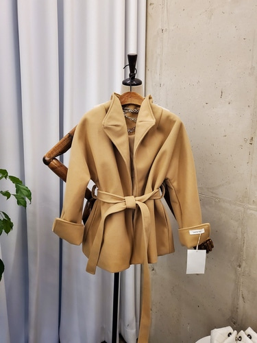 [가을신상 무배] 리라 베이직 허리 끈 오픈 긴팔 자켓
