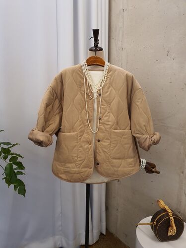 [가을신상 무배] 랑뜨 누빔 양털 안감 깔깔이 자켓