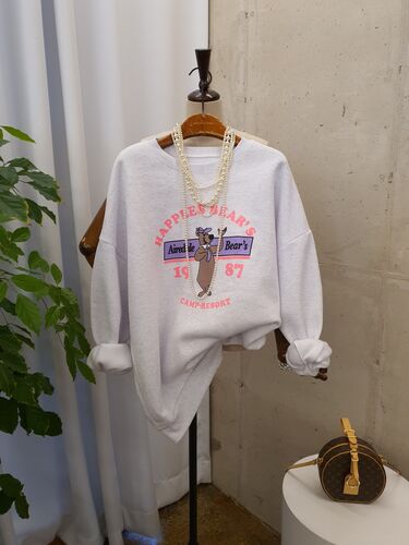 [겨울신상 무배] 오딧세이 프린팅 기모 루즈핏 맨투맨 티셔츠