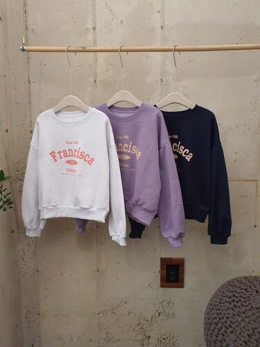 [겨울신상 무배] 로마나 레터링 기모 루즈핏 맨투맨 티셔츠