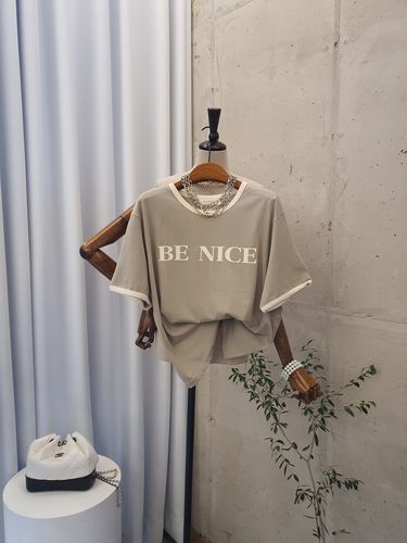 [여름신상 무배] 비나이스 배색 실켓 반팔 티셔츠