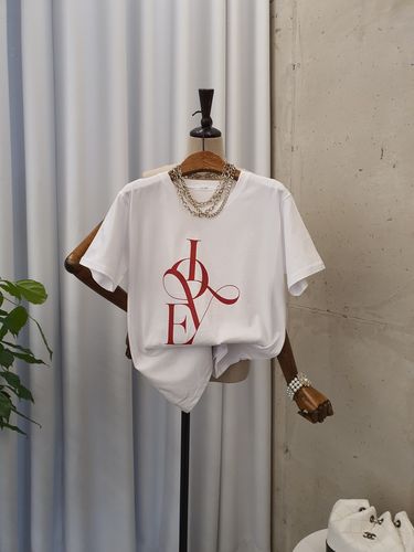 [가을신상 무배] 베디아 러브 레터링 반팔 티셔츠