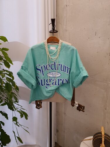 [봄신상 무배] 스펙타클 바스락 루즈핏 크롭 반팔 티셔츠