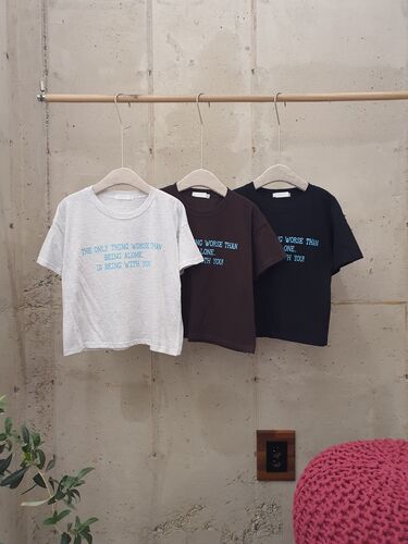 [1+1봄신상 무배] 띵크 영문 레터링 기본핏 라운드 반팔 티셔츠
