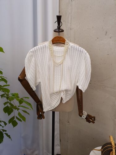 [여름신상 무배] 제이 퍼프 라운드 반팔 티셔츠